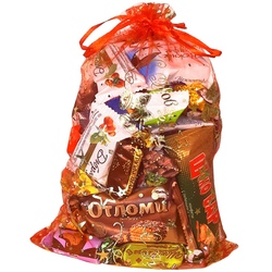 Подарок Мешочек из органзы красный 13207